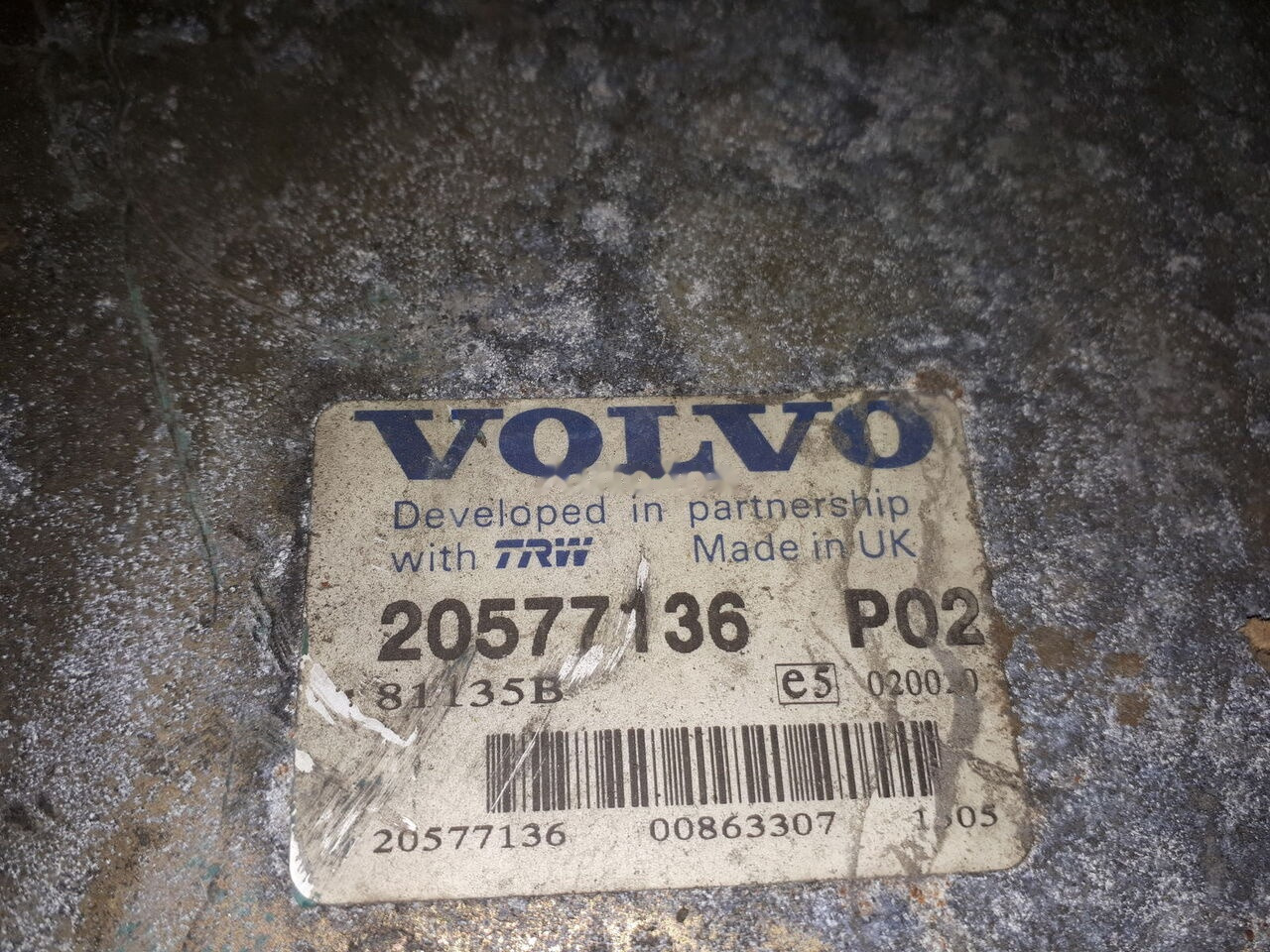 Volvo 20995091 P02. 20577136 P02 20582962 P05. 600581 Volvo - Mootori juhtimisseade - Buss: pilt 2 Volvo 20995091 P02. 20577136 P02 20582962 P05. 600581 Volvo - Mootori juhtimisseade - Buss: pilt 2