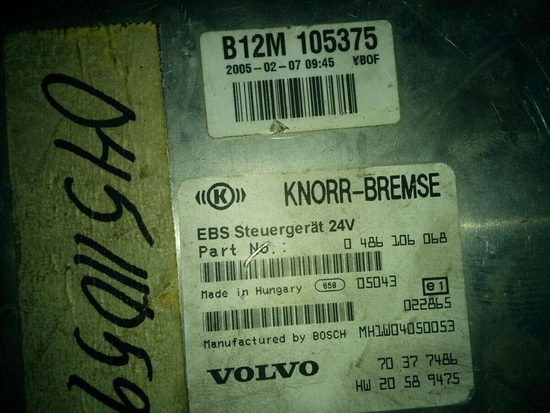 Volvo KNOR-BREMSE EBS 0486106063, 0486106028.\\\\ 0486106050 .\\ 063\\ - Mootori juhtimisseade: pilt 5 Volvo KNOR-BREMSE EBS 0486106063, 0486106028.\\\\ 0486106050 .\\ 063\\ - Mootori juhtimisseade: pilt 5