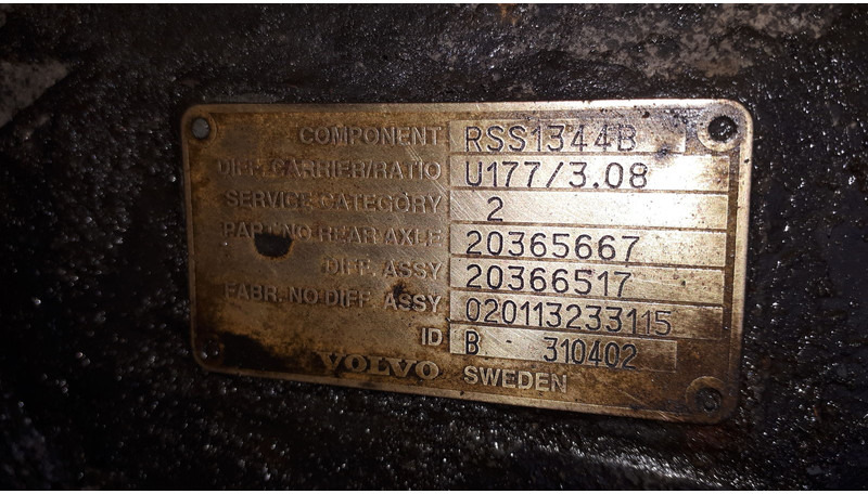 Volvo MS17X.- 2.85/ 3.08 .\5.29\ 5.63. - Diferentsiaalvarustus: pilt 3 Volvo MS17X.- 2.85/ 3.08 .\5.29\ 5.63. - Diferentsiaalvarustus: pilt 3
