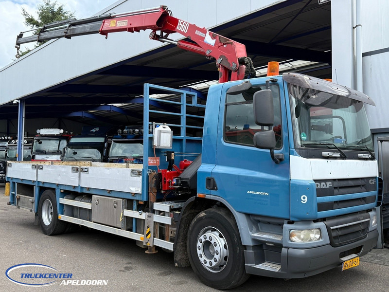 DAF CF 75.310 Manuel, Steel springs, HMF 1560 K3 - Madelveok/ Platvormveok, Kraanaga veoauto: pilt 1 DAF CF 75.310 Manuel, Steel springs, HMF 1560 K3 - Madelveok/ Platvormveok, Kraanaga veoauto: pilt 1