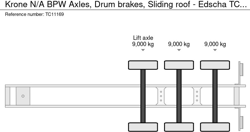 Krone N/A BPW Assen, Trommel remmen, Schuifdak - Edscha - Tentpoolhaagis: pilt 3 Krone N/A BPW Assen, Trommel remmen, Schuifdak - Edscha - Tentpoolhaagis: pilt 3