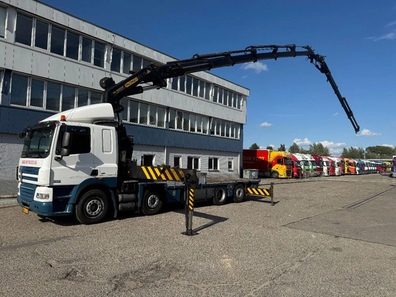 DAF CF 85.410 8X2 EURO 5 PALFINGER PK60002 + FLY JIB + REMOTE + TWISTLOCKS - Kraanaga veoauto: pilt 1 DAF CF 85.410 8X2 EURO 5 PALFINGER PK60002 + FLY JIB + REMOTE + TWISTLOCKS - Kraanaga veoauto: pilt 1
