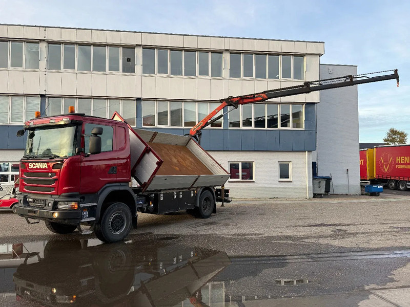 Scania G370 4X4 EURO 6 + 3-SIDE TIPPER + PALFINGER PK9002 + REMOTE - Kraanaga veoauto: pilt 2 Scania G370 4X4 EURO 6 + 3-SIDE TIPPER + PALFINGER PK9002 + REMOTE - Kraanaga veoauto: pilt 2