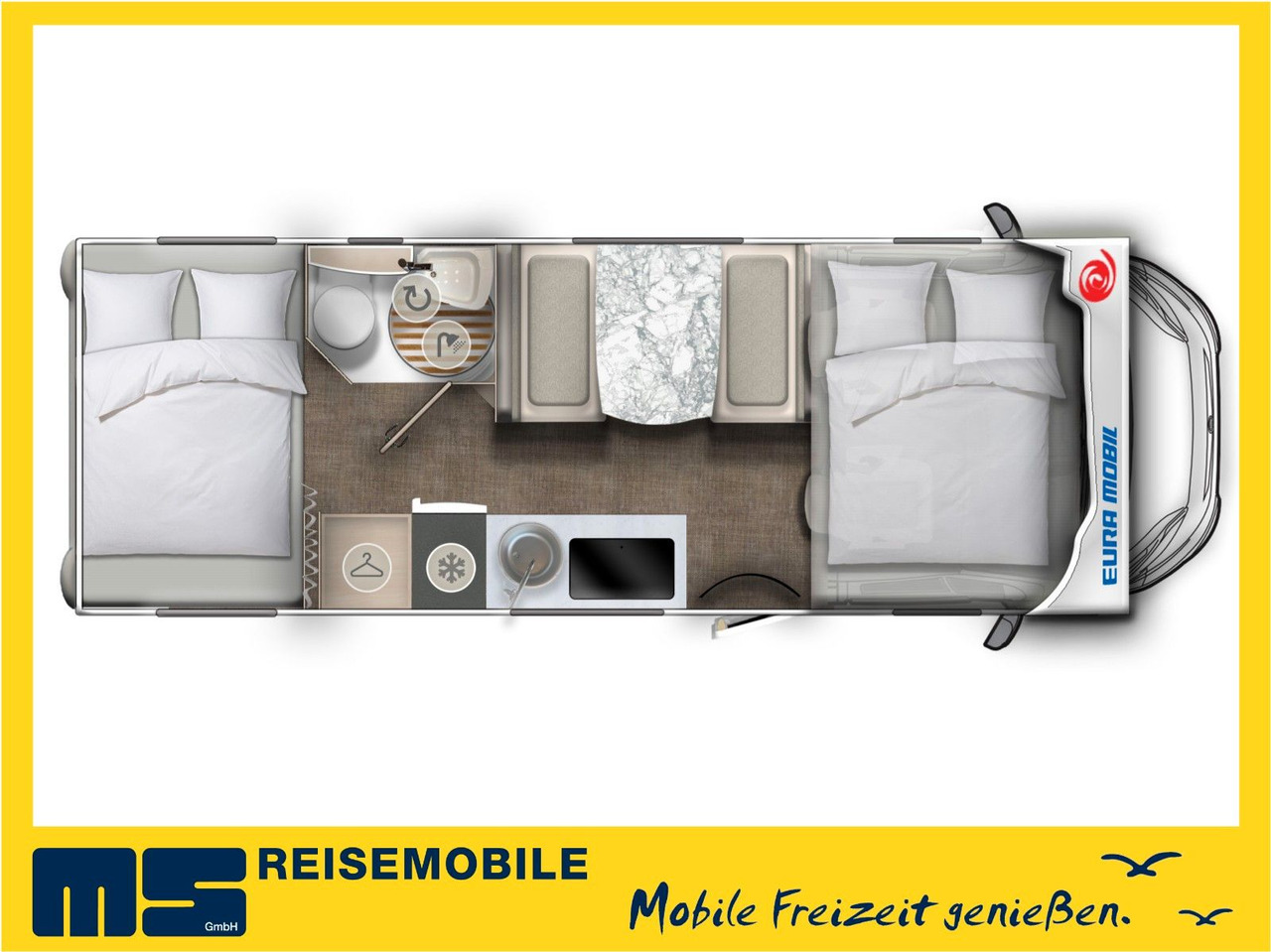 Eura Mobil ACTIVA ONE 690 HB / 180PS-9G AUTOMATIK -40H MAXI - Alkooven: pilt 2 Eura Mobil ACTIVA ONE 690 HB / 180PS-9G AUTOMATIK -40H MAXI - Alkooven: pilt 2