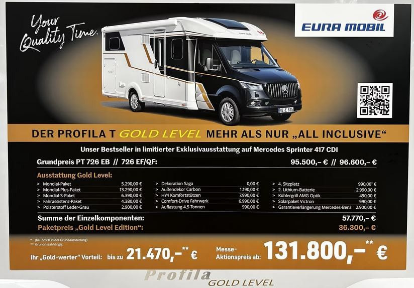 Eura Mobil PROFILA T 726 EB /- 2026 - / GOLD - LEVEL  PAKET - Poolintegreeritud matkaauto: pilt 1 Eura Mobil PROFILA T 726 EB /- 2026 - / GOLD - LEVEL  PAKET - Poolintegreeritud matkaauto: pilt 1
