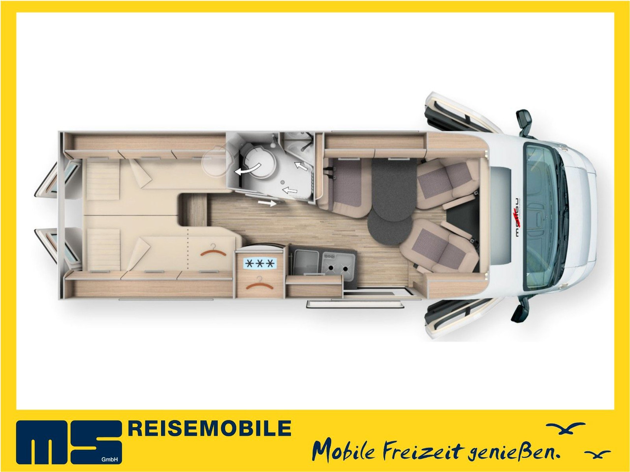 Malibu VAN COMFORT 640 LE / INFO.- PAKET / EINZELBETTEN - Campervan: pilt 2 Malibu VAN COMFORT 640 LE / INFO.- PAKET / EINZELBETTEN - Campervan: pilt 2
