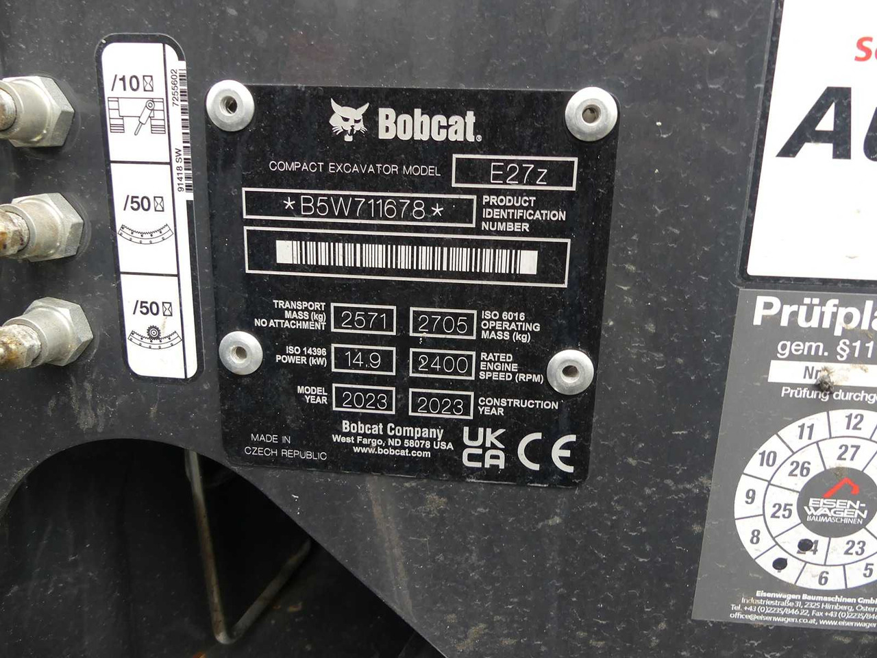 Miniekskavaator BOBCAT E27Z: pilt 11
