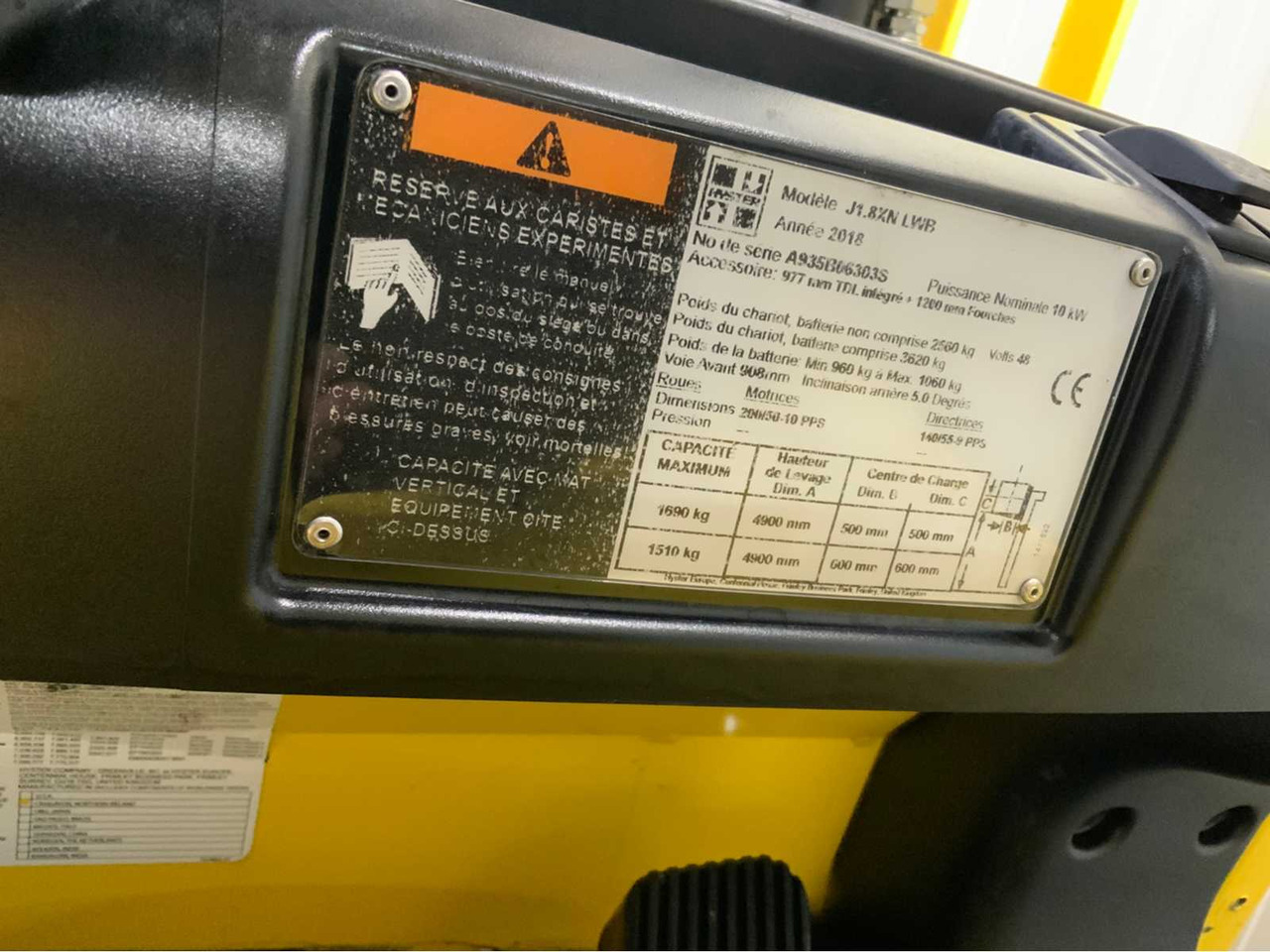 Kahveltõstuk HYSTER - 2018 - J1.8XN - FORKLIFT, TRIPLEX, BLUESPOT, LED LIGHTING: pilt 15