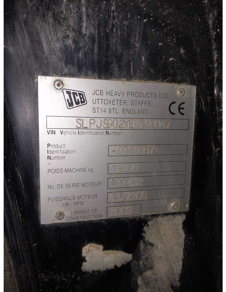 JCB - 2000 - JS130 - CRAWLER EXCAVATOR - Ekskavaator: pilt 5 JCB - 2000 - JS130 - CRAWLER EXCAVATOR - Ekskavaator: pilt 5