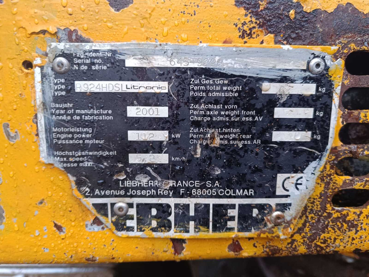 Ekskavaator LIEBHERR - 2001 - R924 - TRACKED EXCAVATOR: pilt 16