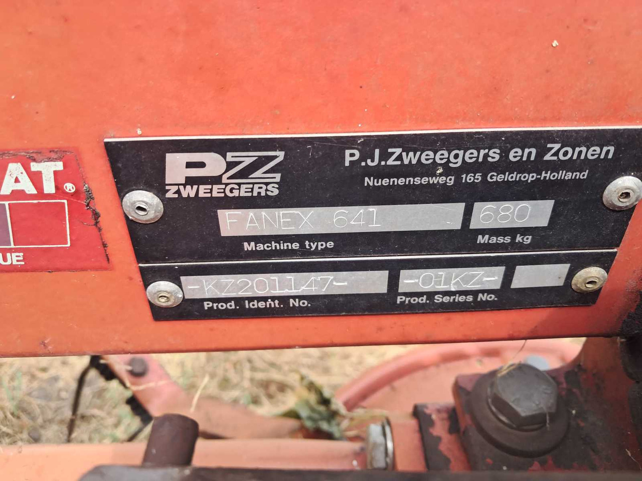 PZ Zweegers Fanex 641 - Põllutööseade: pilt 5 PZ Zweegers Fanex 641 - Põllutööseade: pilt 5