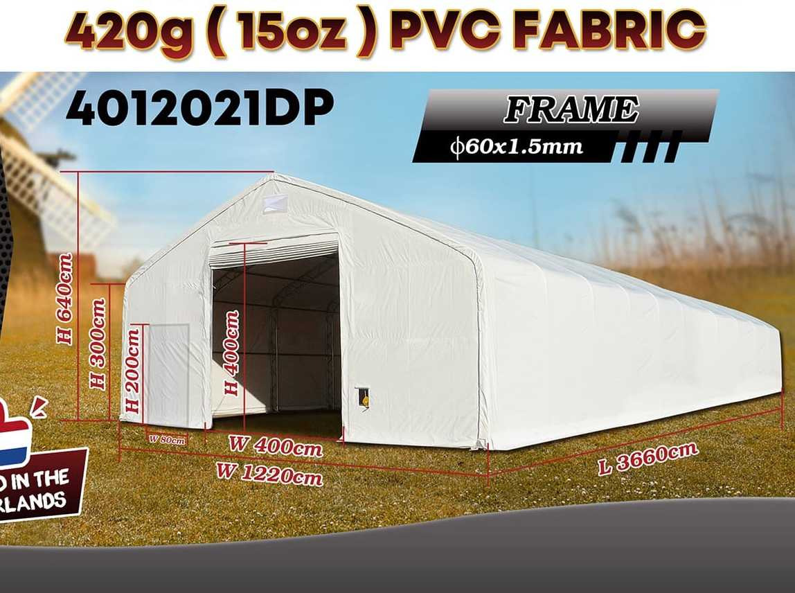 Rhino-Cross-Shelter 4012021DP - 36,6x12,2x6,4 m - Säilitusmahuti: pilt 2 Rhino-Cross-Shelter 4012021DP - 36,6x12,2x6,4 m - Säilitusmahuti: pilt 2