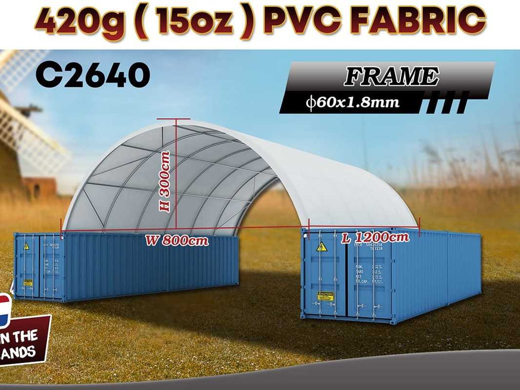 Rhino-Cross-Shelter C2640 - 12x8x3 m - Säilitusmahuti: pilt 2 Rhino-Cross-Shelter C2640 - 12x8x3 m - Säilitusmahuti: pilt 2