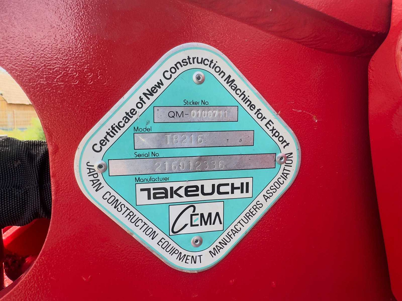 Takeuchi TB 216 - Miniekskavaator: pilt 5 Takeuchi TB 216 - Miniekskavaator: pilt 5