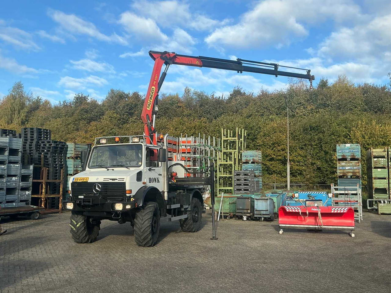 2002 MERCEDES-BENZ UNIMOG U2150L WITH PALFINGER PK 9501 CRANE AND AERIAL PLATFORM - Veoauto: pilt 2 2002 MERCEDES-BENZ UNIMOG U2150L WITH PALFINGER PK 9501 CRANE AND AERIAL PLATFORM - Veoauto: pilt 2