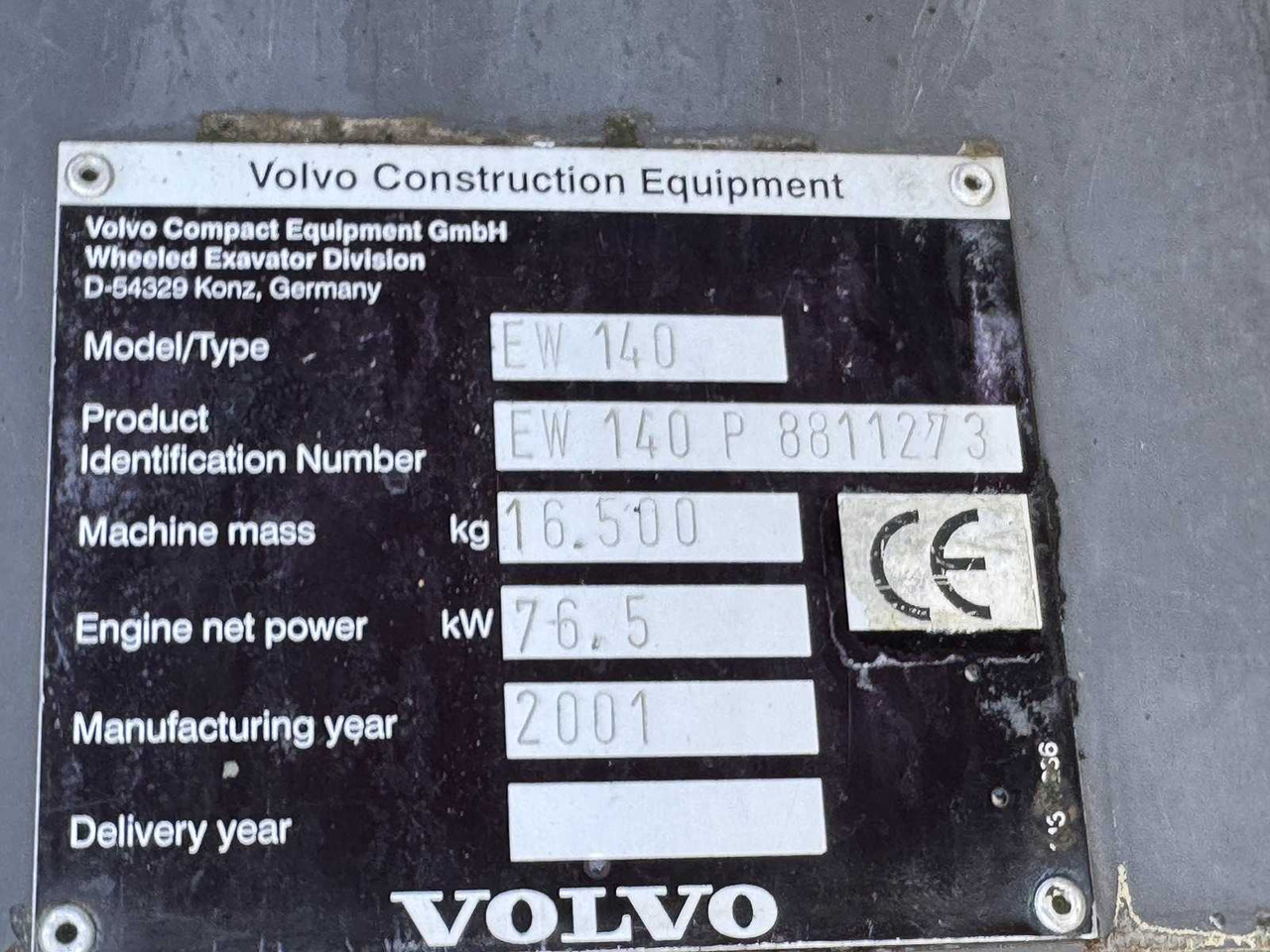 Ratastel ekskavaator Volvo EW140: pilt 21