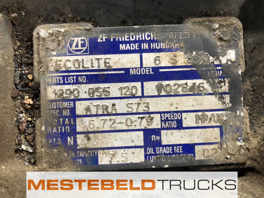 DAF Versnellingsbak 6 S 850 TO - Käigukast ja varuosad - Veoauto: pilt 5 DAF Versnellingsbak 6 S 850 TO - Käigukast ja varuosad - Veoauto: pilt 5