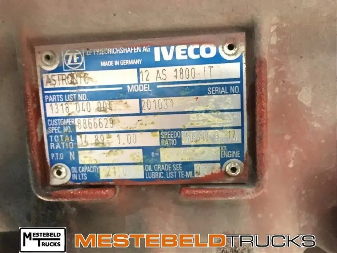 Iveco Versnellingsbak 12 AS 1800 IT - Käigukast ja varuosad - Veoauto: pilt 3 Iveco Versnellingsbak 12 AS 1800 IT - Käigukast ja varuosad - Veoauto: pilt 3