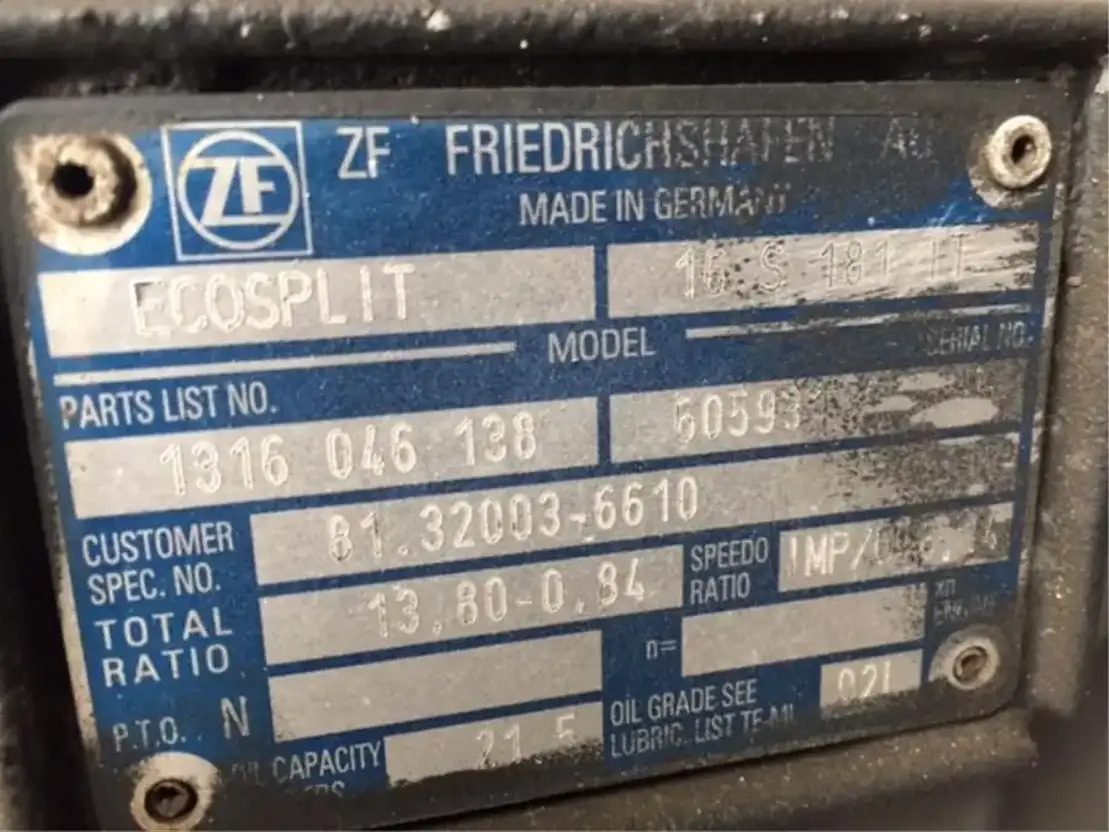 MAN Versn bak 16S181 IT OD - Käigukast ja varuosad - Veoauto: pilt 1 MAN Versn bak 16S181 IT OD - Käigukast ja varuosad - Veoauto: pilt 1