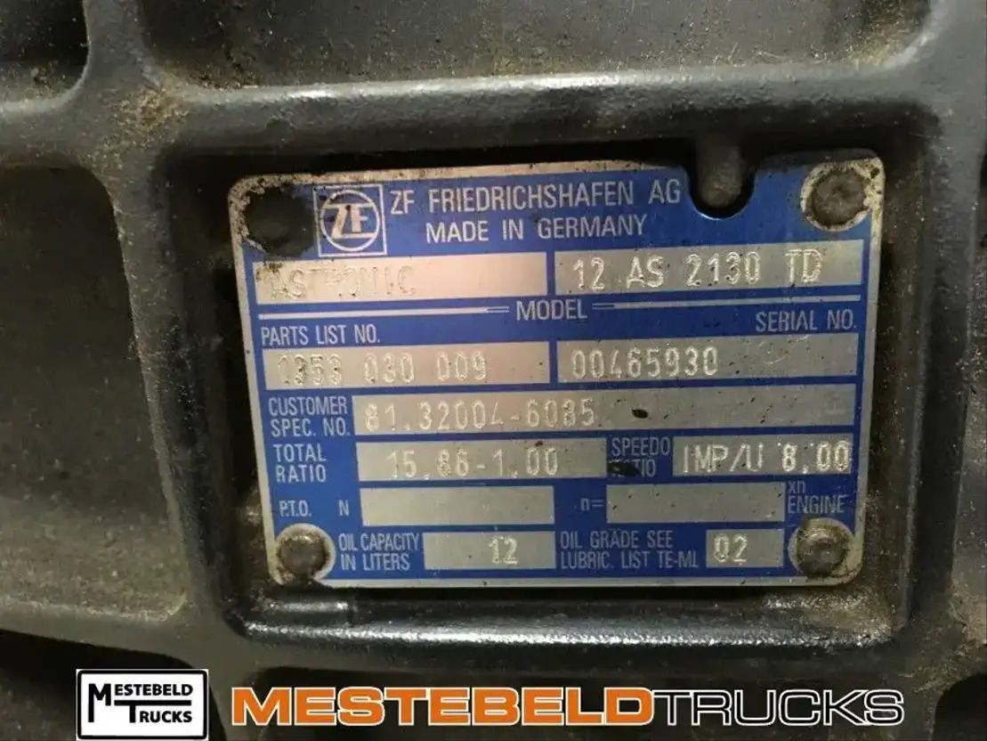 MAN Versnellingsbak 12 AS 2130 TD - Käigukast ja varuosad - Veoauto: pilt 3 MAN Versnellingsbak 12 AS 2130 TD - Käigukast ja varuosad - Veoauto: pilt 3