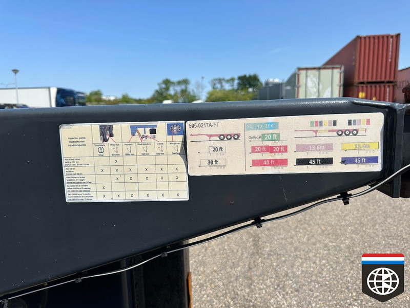 D-Tec FLEXITRAILER LIFT AXLE - DISKBRAKES - 20/30/40/45 HC - CONCOURSTAAT - Konteinerveduk/ Tõstukiga poolhaagis: pilt 5 D-Tec FLEXITRAILER LIFT AXLE - DISKBRAKES - 20/30/40/45 HC - CONCOURSTAAT - Konteinerveduk/ Tõstukiga poolhaagis: pilt 5