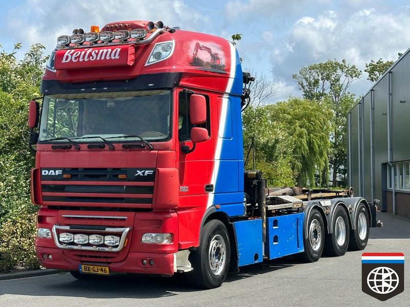 DAF FAK XF105 510  * MANUAL 16x ZF ** PALLFINGER PK20002 ** PALIFT HOOK 25t ** 8X2/4 - Kraanaga veoauto: pilt 1 DAF FAK XF105 510  * MANUAL 16x ZF ** PALLFINGER PK20002 ** PALIFT HOOK 25t ** 8X2/4 - Kraanaga veoauto: pilt 1