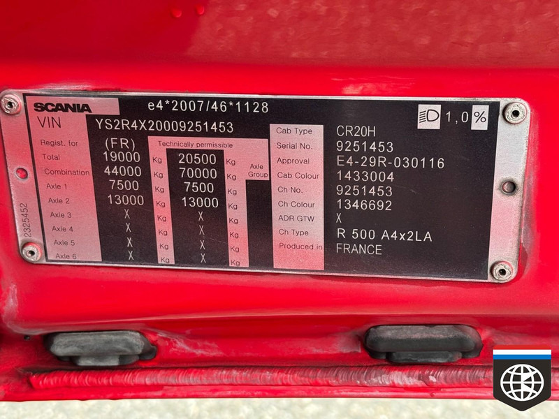 Sadulveok Scania R 500 Retarder / ALU WHEELS / FULL SPOILER - CONCOURSTAAT: pilt 8