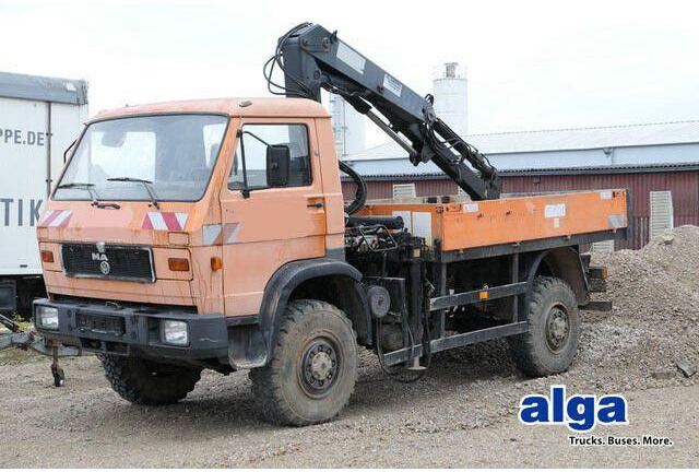 MAN 9.150 4x4, Allrad, Hiab 071 AW, Einzelbereifung - Madelveok/ Platvormveok: pilt 1 MAN 9.150 4x4, Allrad, Hiab 071 AW, Einzelbereifung - Madelveok/ Platvormveok: pilt 1