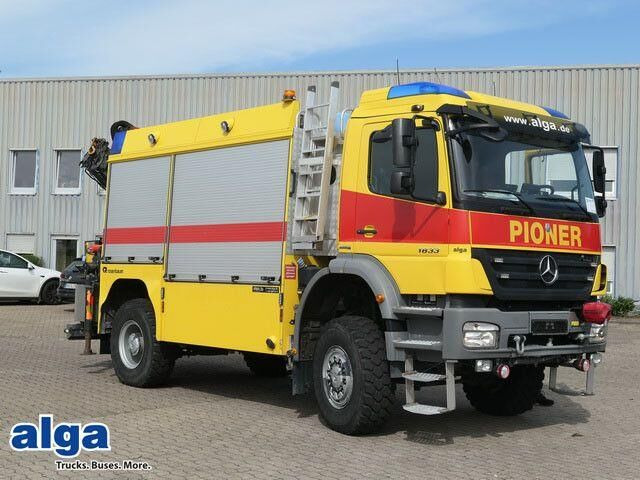 Mercedes-Benz 1833 Axor 4x4, Kran Palfinger, Rosenbauer, AHK - Tuletõrjeauto: pilt 1 Mercedes-Benz 1833 Axor 4x4, Kran Palfinger, Rosenbauer, AHK - Tuletõrjeauto: pilt 1
