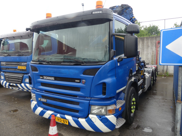 REF:BZ-RD-89 - Camion porte container avec grue Scania P360 B 8X2/*6 (2011-759.907 km) - Konteinerveduk/ Tõstukiga veoauto: pilt 1 REF:BZ-RD-89 - Camion porte container avec grue Scania P360 B 8X2/*6 (2011-759.907 km) - Konteinerveduk/ Tõstukiga veoauto: pilt 1