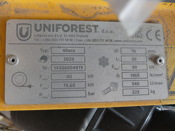 Treuil forestier Uniforest 40Eco - Vints - Metsandusseadmed: pilt 4 Treuil forestier Uniforest 40Eco - Vints - Metsandusseadmed: pilt 4