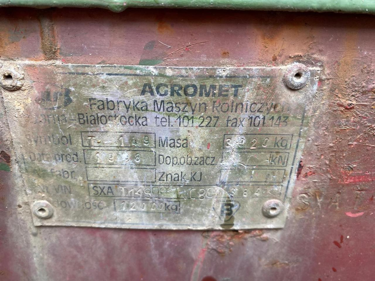 Agromet T-149 - Kalluri järelhaagis: pilt 3 Agromet T-149 - Kalluri järelhaagis: pilt 3