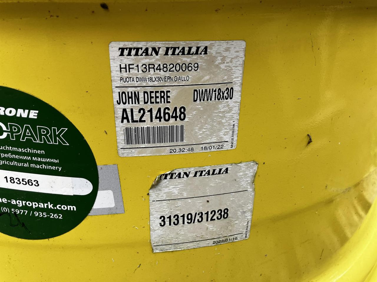 John Deere 18x30 - Rehv - Põllutööseade: pilt 4 John Deere 18x30 - Rehv - Põllutööseade: pilt 4