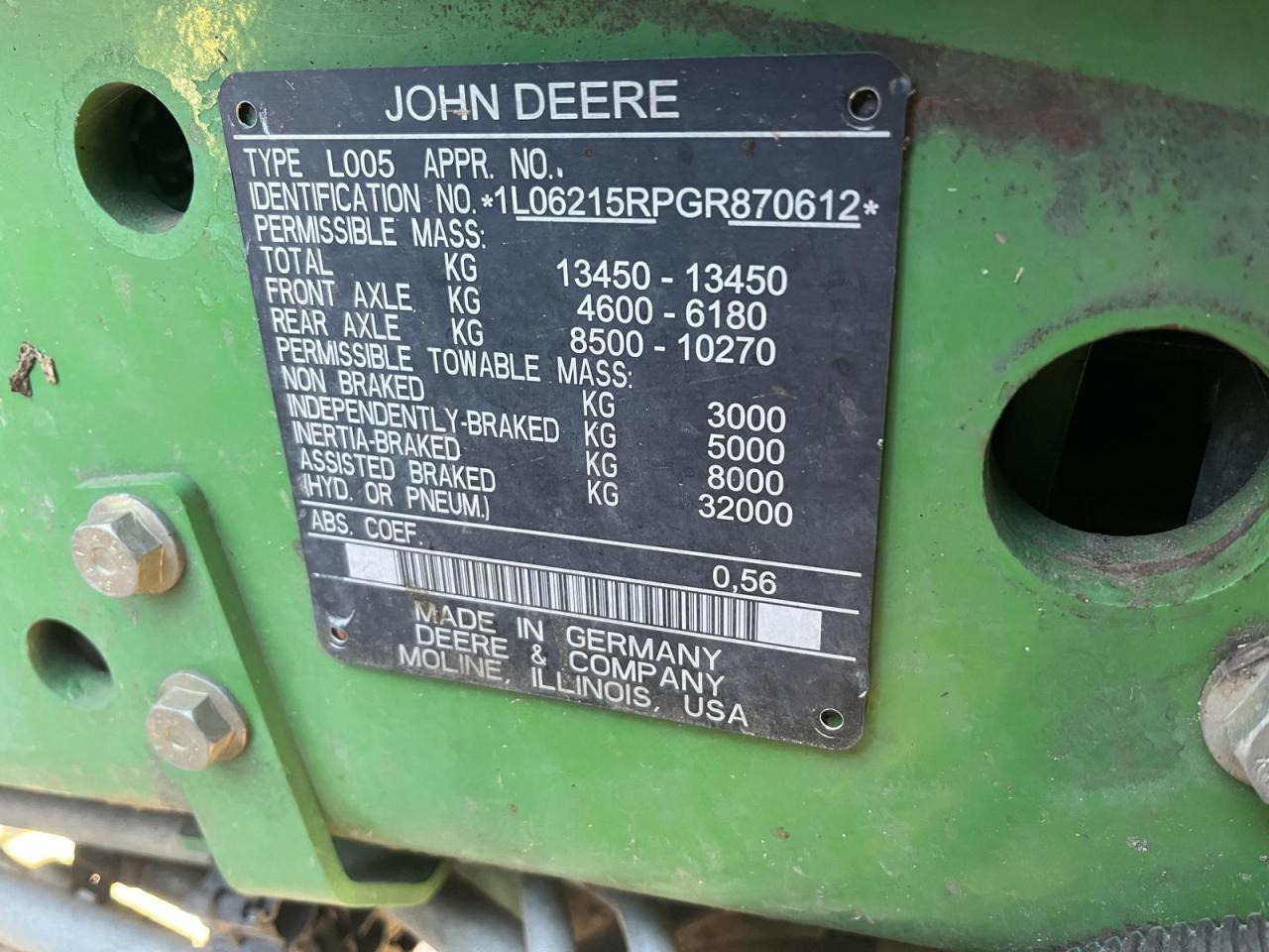 John Deere 6215R - Traktor: pilt 4 John Deere 6215R - Traktor: pilt 4