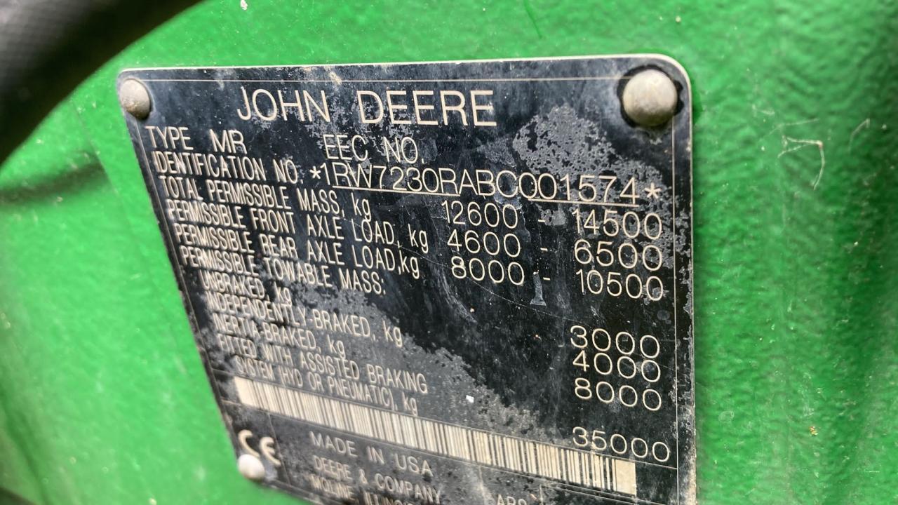 Traktor John Deere 7230R: pilt 13