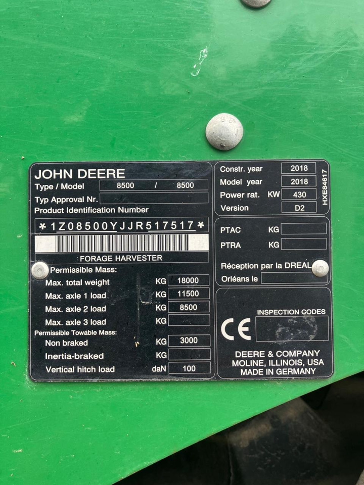 Koristusmasin John Deere 8500: pilt 11