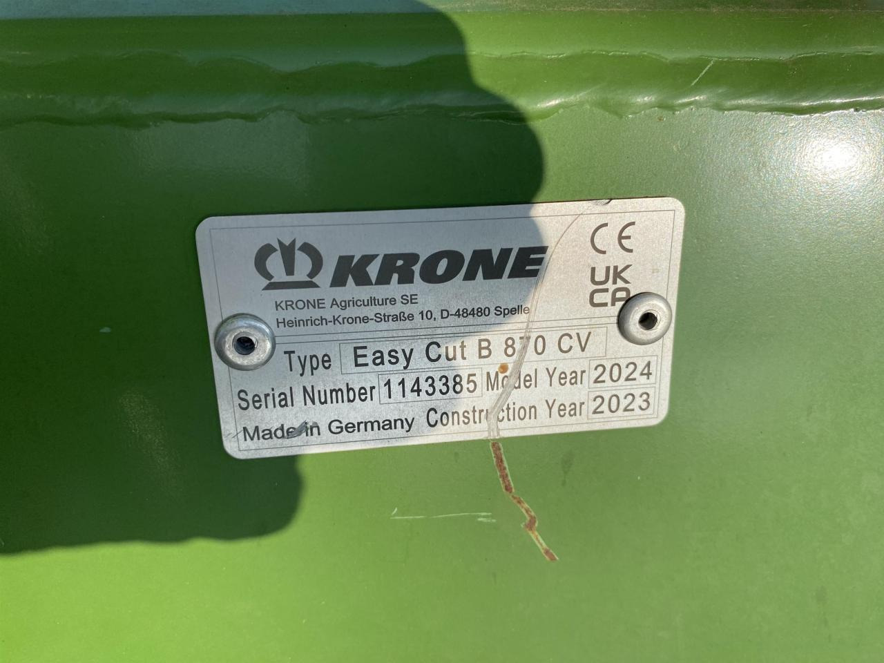 Krone EC B 870 CV - Niiduk: pilt 5 Krone EC B 870 CV - Niiduk: pilt 5