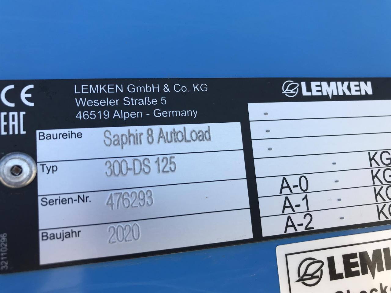 Külvimasin Lemken Saphir 8 Autoload: pilt 12