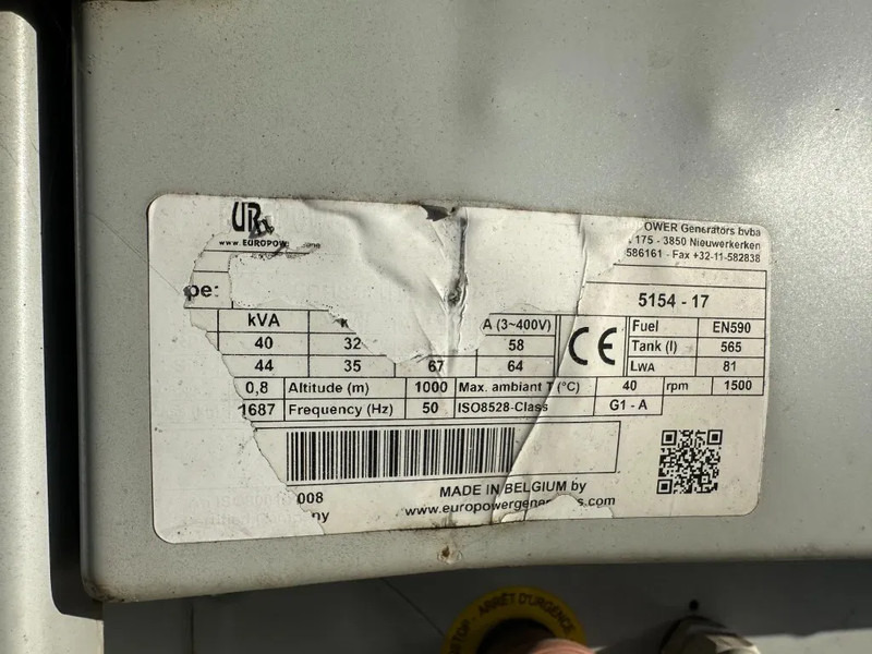 Generaatorikomplekt Europower EPUS44TDE Kubota leroy Somer 44 kVA Supersilent Rental generatorset: pilt 10