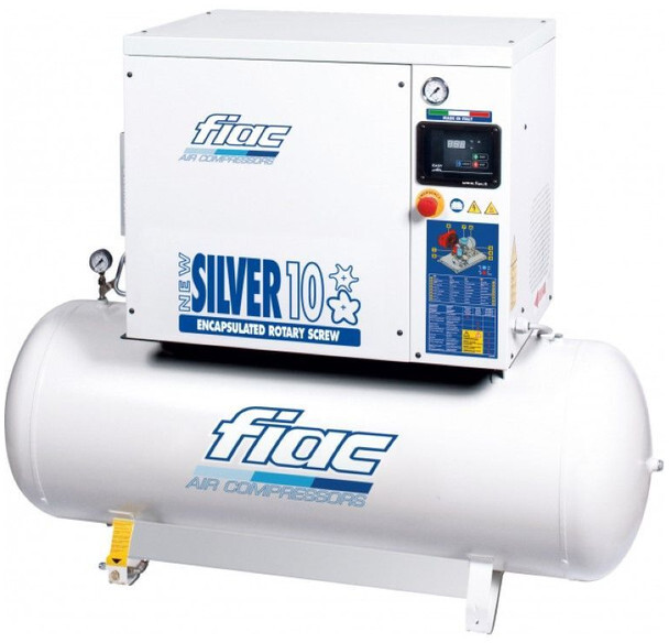 Fiac New Silver 10 / 300 Silent 7.5 kW 860 L / min 10 bar Elektrische Schroefcompressor met ketel - Õhukompressor: pilt 1 Fiac New Silver 10 / 300 Silent 7.5 kW 860 L / min 10 bar Elektrische Schroefcompressor met ketel - Õhukompressor: pilt 1