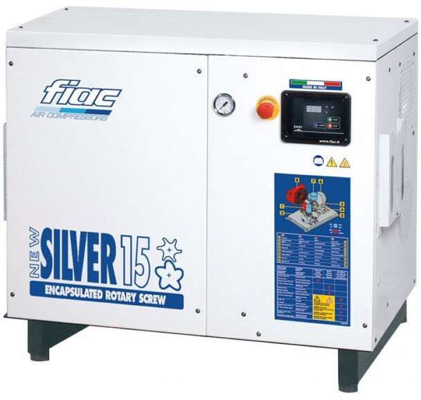 Fiac NewSilver 15 1430 L / min 11 kW 10 Bar Elektrische Schroefcompressor Nieuw ! - Õhukompressor: pilt 1 Fiac NewSilver 15 1430 L / min 11 kW 10 Bar Elektrische Schroefcompressor Nieuw ! - Õhukompressor: pilt 1
