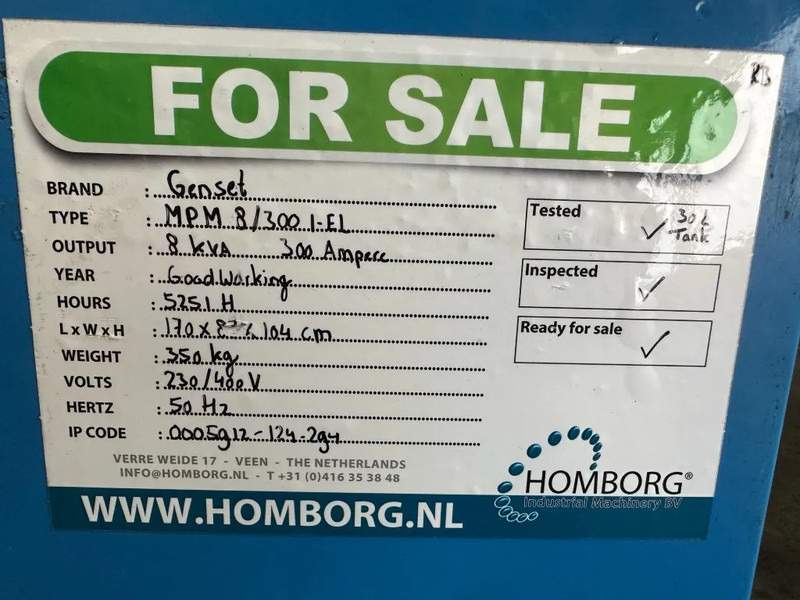 Generaatorikomplekt GenSet MPM 8 / 300 I-EL 8 kVA 300 Amp Las generatorset: pilt 18
