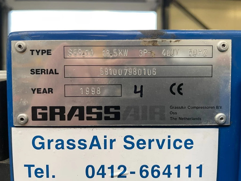 Grassair S58.10 Elektrische Schroefcompressor 18.5 kW 2500 L / min 10 Bar - Õhukompressor: pilt 4 Grassair S58.10 Elektrische Schroefcompressor 18.5 kW 2500 L / min 10 Bar - Õhukompressor: pilt 4