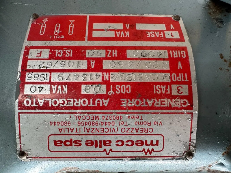 Hatz 3M40L Mecc Alte Spa 40 kVA generatorset ex Emergency ! 22 hours ! - Generaatorikomplekt: pilt 5 Hatz 3M40L Mecc Alte Spa 40 kVA generatorset ex Emergency ! 22 hours ! - Generaatorikomplekt: pilt 5