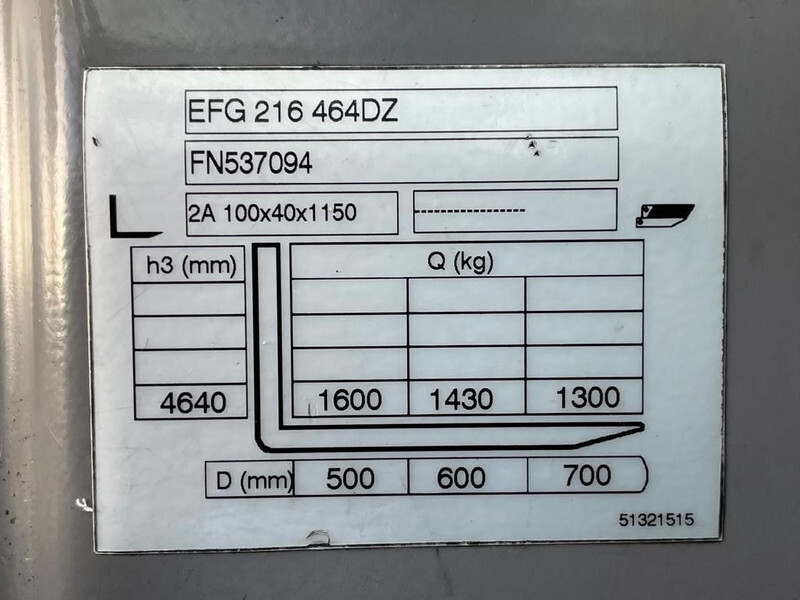 Elektritõstuk Jungheinrich EFG 216 Elektra 1.6 ton Triplex Freelift Sideshift Elektra Heftruck: pilt 17