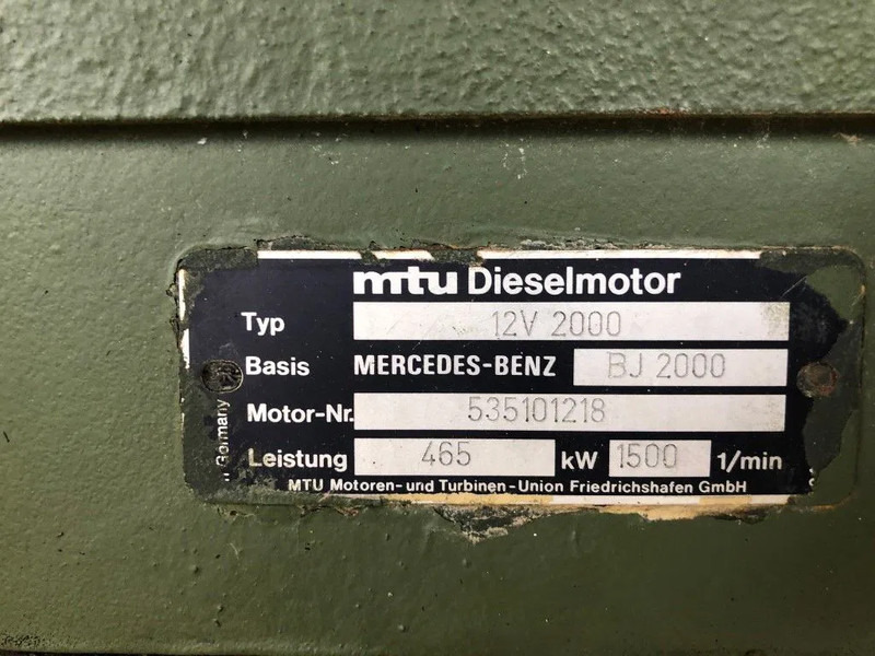 MTU 12V 2000 633 PK 12V 2000 633 PK Diesel Engine - Mootor: pilt 3 MTU 12V 2000 633 PK 12V 2000 633 PK Diesel Engine - Mootor: pilt 3
