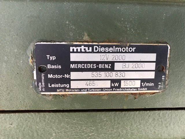 MTU 12V 2000 633 PK 12V 2000 633 PK Diesel Engine - Mootor: pilt 3 MTU 12V 2000 633 PK 12V 2000 633 PK Diesel Engine - Mootor: pilt 3