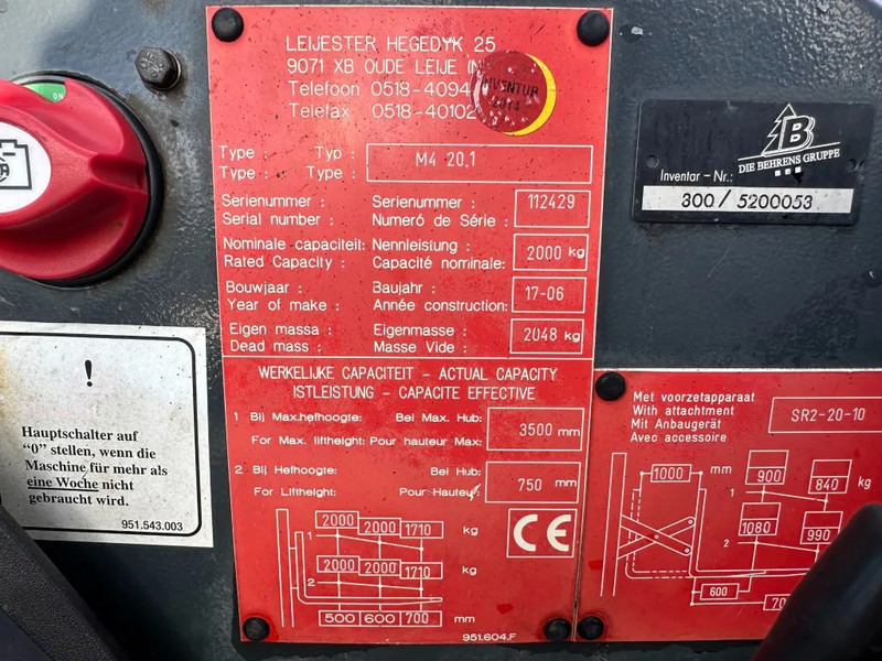 Moffett M4 20.1 Kubota Diesel Kooiaap 2 ton Duplex Sideshift Meeneemheftruck - Veoautol põhinev kahveltõstuk: pilt 4 Moffett M4 20.1 Kubota Diesel Kooiaap 2 ton Duplex Sideshift Meeneemheftruck - Veoautol põhinev kahveltõstuk: pilt 4