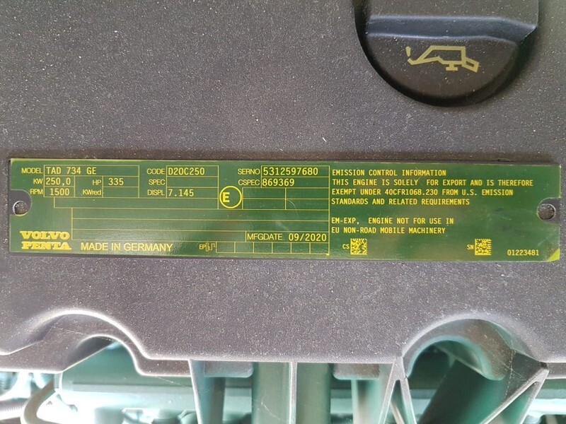 Volvo 275 kVA TAD 734 GE Stamford Supersilent generatorset New ! - Generaatorikomplekt: pilt 5 Volvo 275 kVA TAD 734 GE Stamford Supersilent generatorset New ! - Generaatorikomplekt: pilt 5