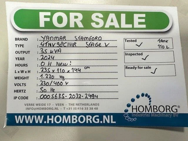 Yanmar Stage 5 Stamford 35 kVA Rental Silent Generatorset Stage V New ! - Generaatorikomplekt: pilt 2 Yanmar Stage 5 Stamford 35 kVA Rental Silent Generatorset Stage V New ! - Generaatorikomplekt: pilt 2